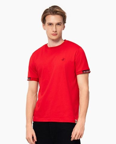  BEVERLY HILLS POLO CLUB - Áo thun nam cổ tròn tay ngắn phối logo 