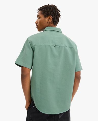  COACH - Áo sơ mi denim nam cổ bẻ tay ngắn Relaxed 