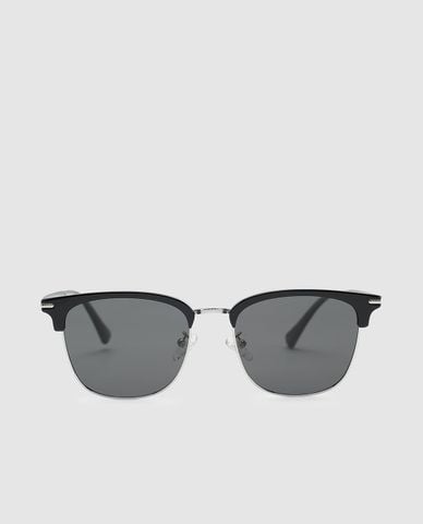  URBAN REVIVO - Kính mát nam gọng tròn nửa viền 