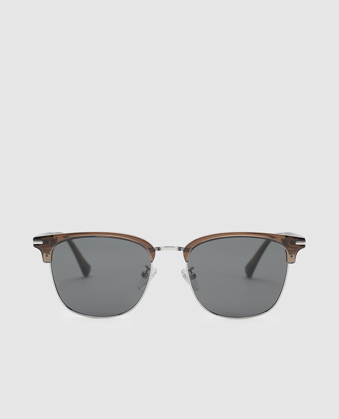 URBAN REVIVO - Kính mát nam gọng tròn nửa viền