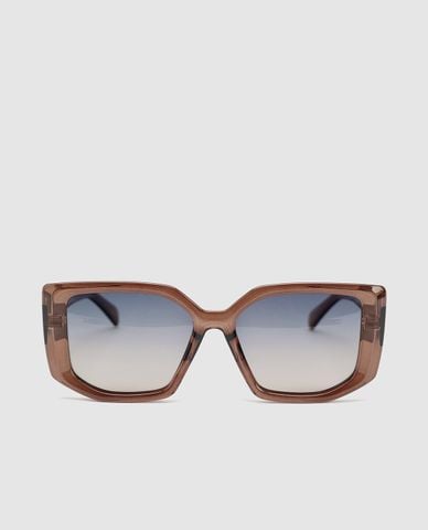  URBAN REVIVO - Kính mát nữ gọng đa giác bản dày 