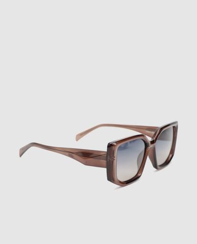  URBAN REVIVO - Kính mát nữ gọng đa giác bản dày 