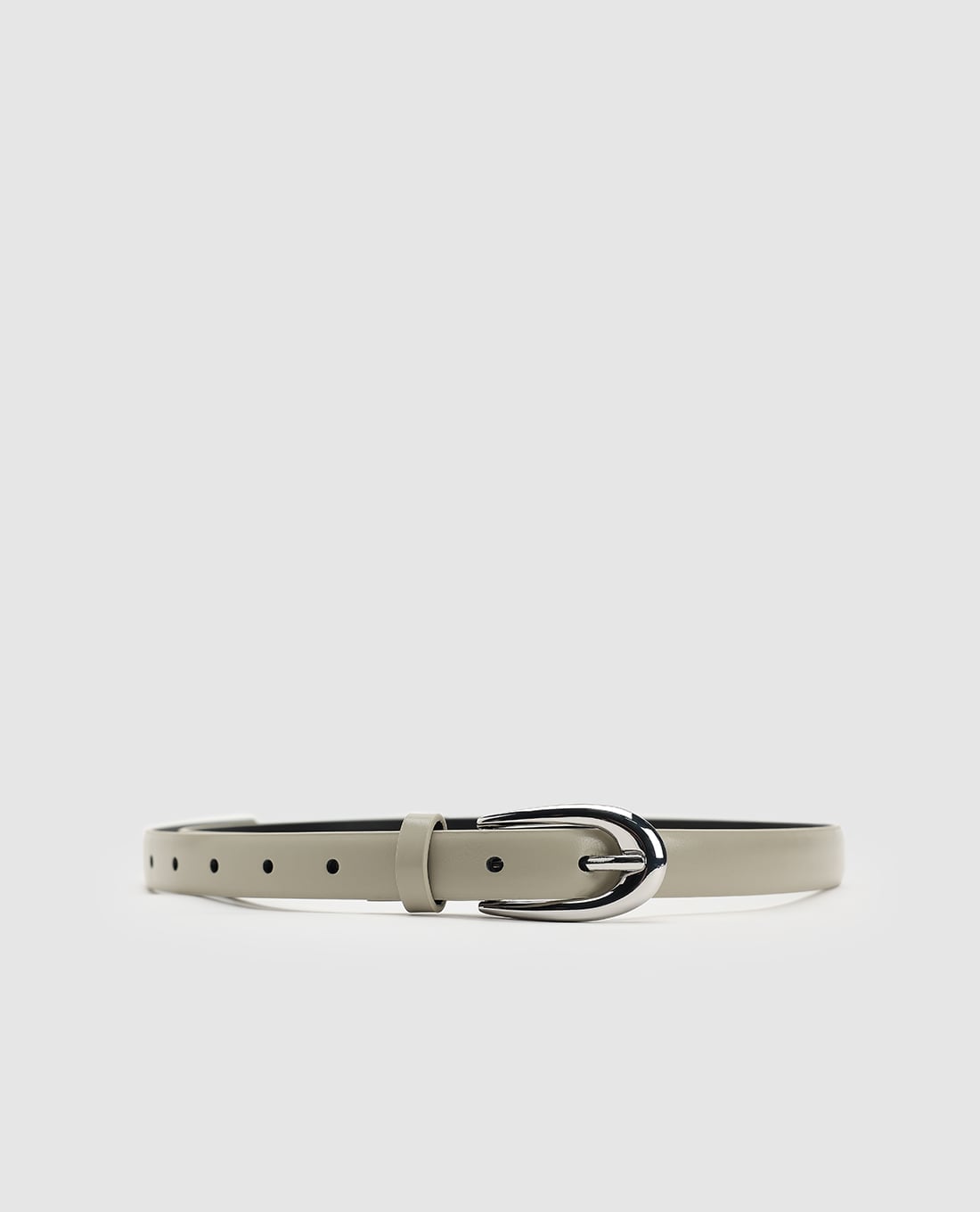 URBAN REVIVO - Thắt lưng nữ bản nhỏ khóa oval