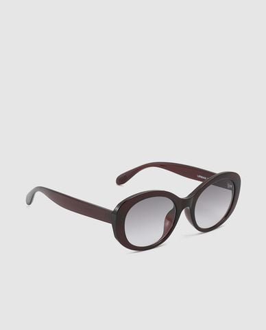  URBAN REVIVO - Kính mát nữ gọng oval bản dày 