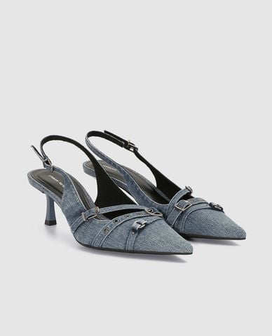  URBAN REVIVO - Giày sandals cao gót nữ mũi nhọn 