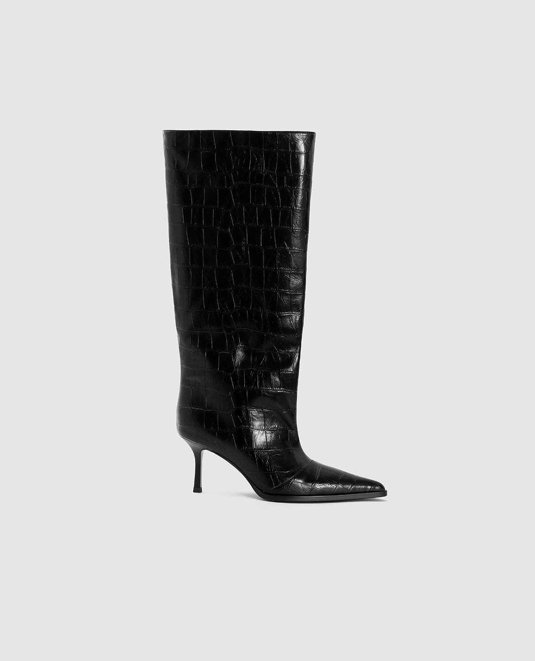 URBAN REVIVO - Boots cao gót nữ vân cá sấu