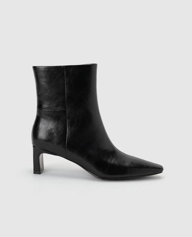  URBAN REVIVO - Giày boots cao gót nữ mũi nhọn gót vuông 