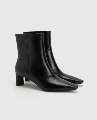  URBAN REVIVO - Giày boots cao gót nữ mũi nhọn gót vuông 