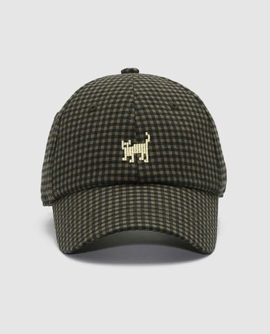  URBAN REVIVO - Nón bóng chày unisex họa tiết caro 