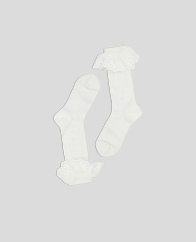  URBAN REVIVO - Vớ nữ cổ cao phối bèo 