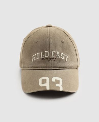  URBAN REVIVO - Nón bóng chày unisex thêu chữ 