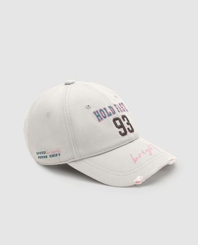  URBAN REVIVO - Nón bóng chày unisex thêu chữ 