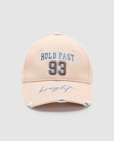  URBAN REVIVO - Nón bóng chày unisex thêu chữ 
