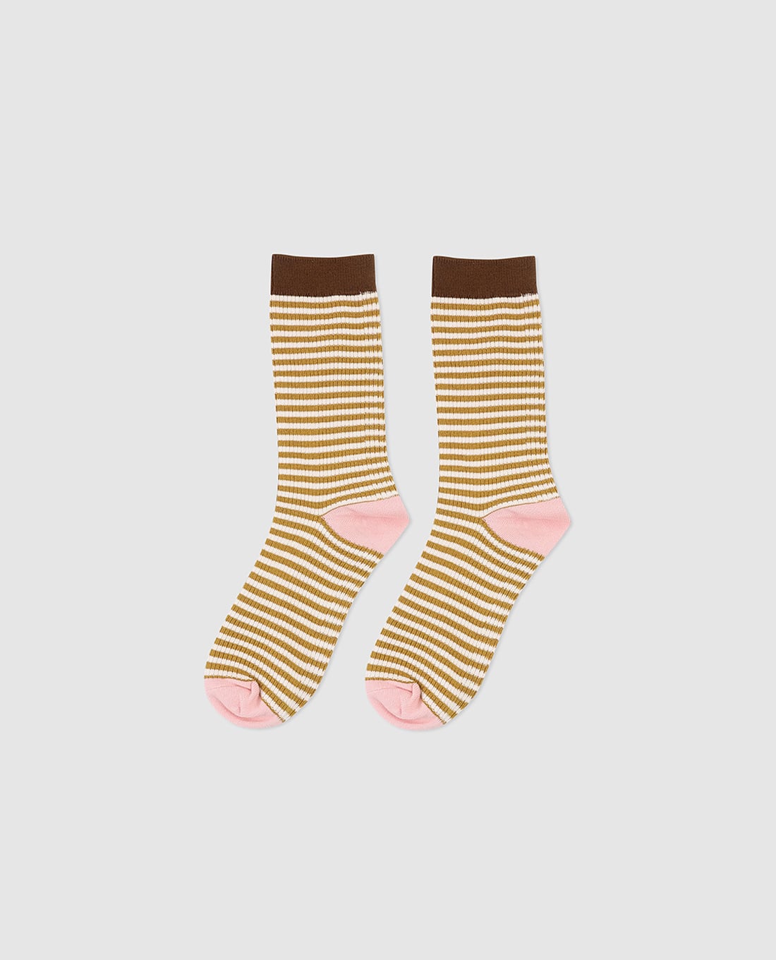 URBAN REVIVO - Vớ unisex cổ cao sọc ngang