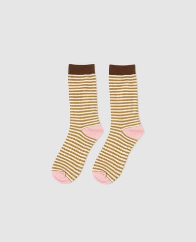  URBAN REVIVO - Vớ unisex cổ cao sọc ngang 