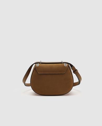  URBAN REVIVO - Túi đeo chéo nữ bo góc thêu hoa 