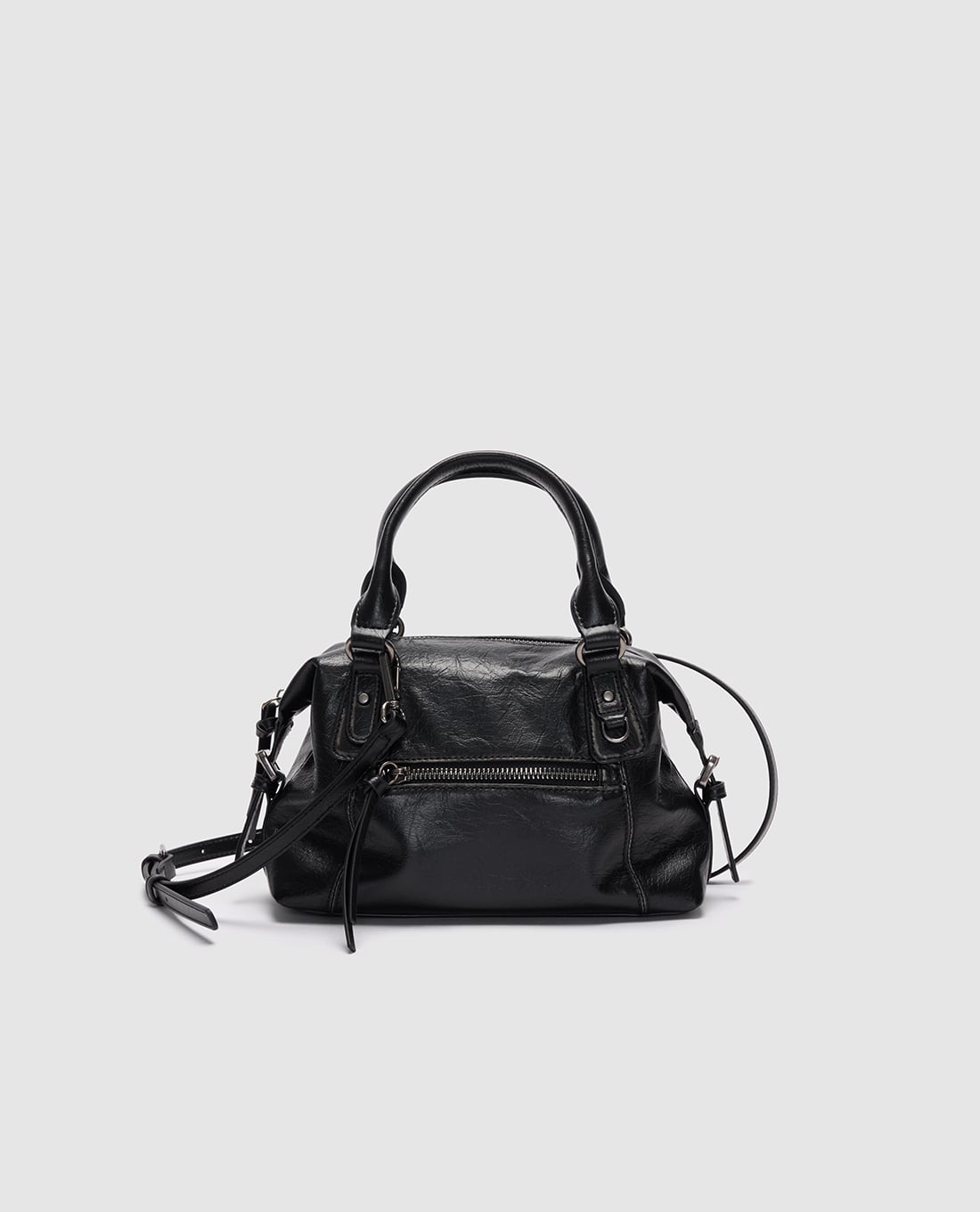 URBAN REVIVO - Túi xách nữ hình thang phối khóa zip
