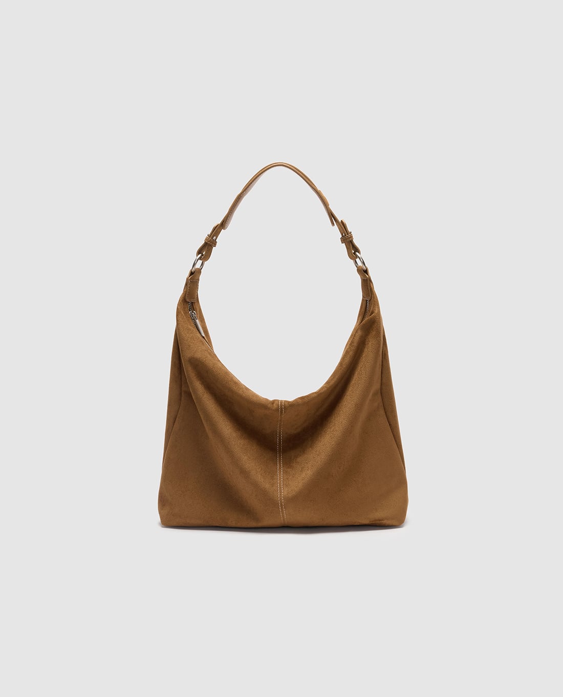 URBAN REVIVO - Túi đeo vai nữ phom hobo khóa kéo
