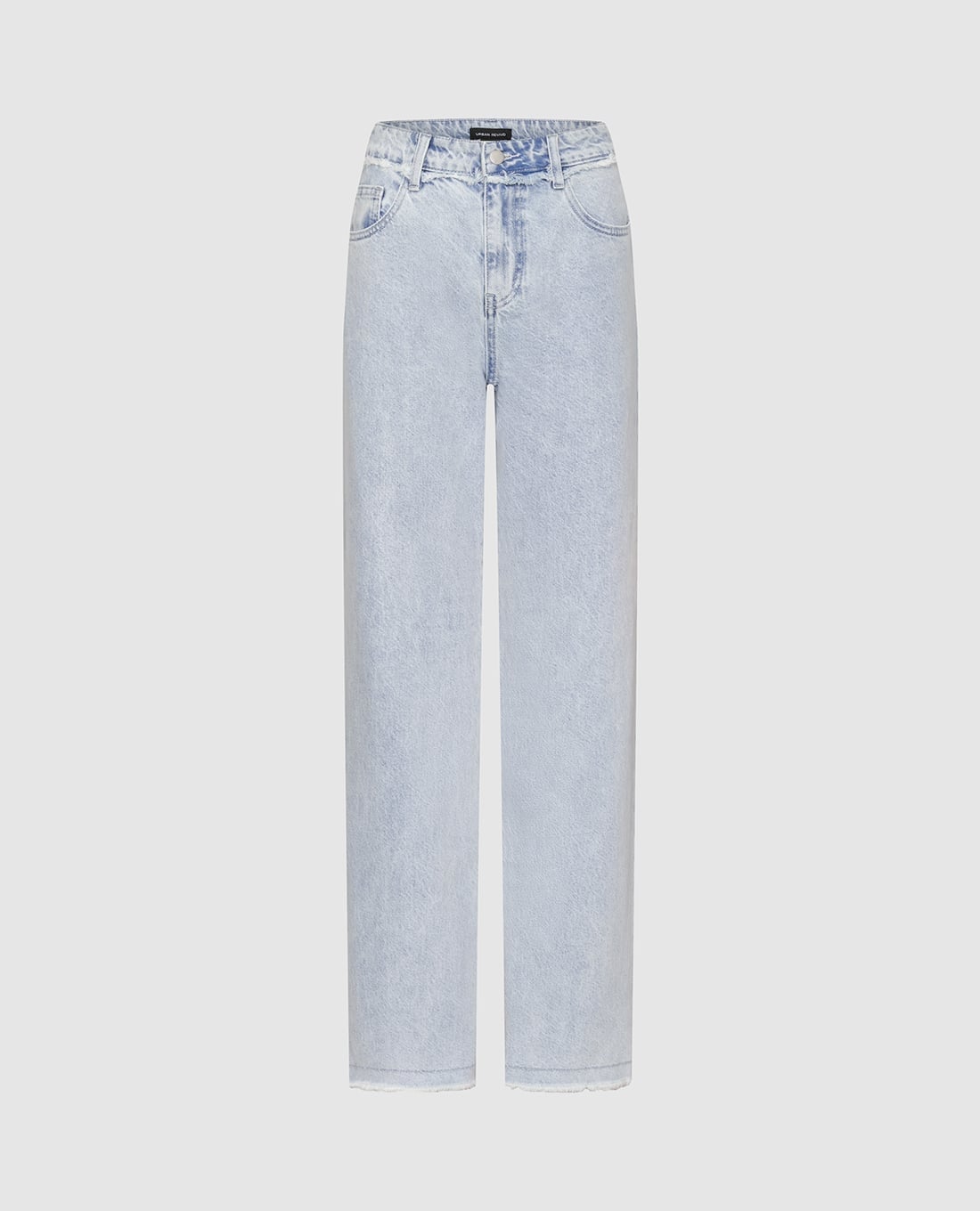 URBAN REVIVO - Quần jeans nữ ống đứng thời trang