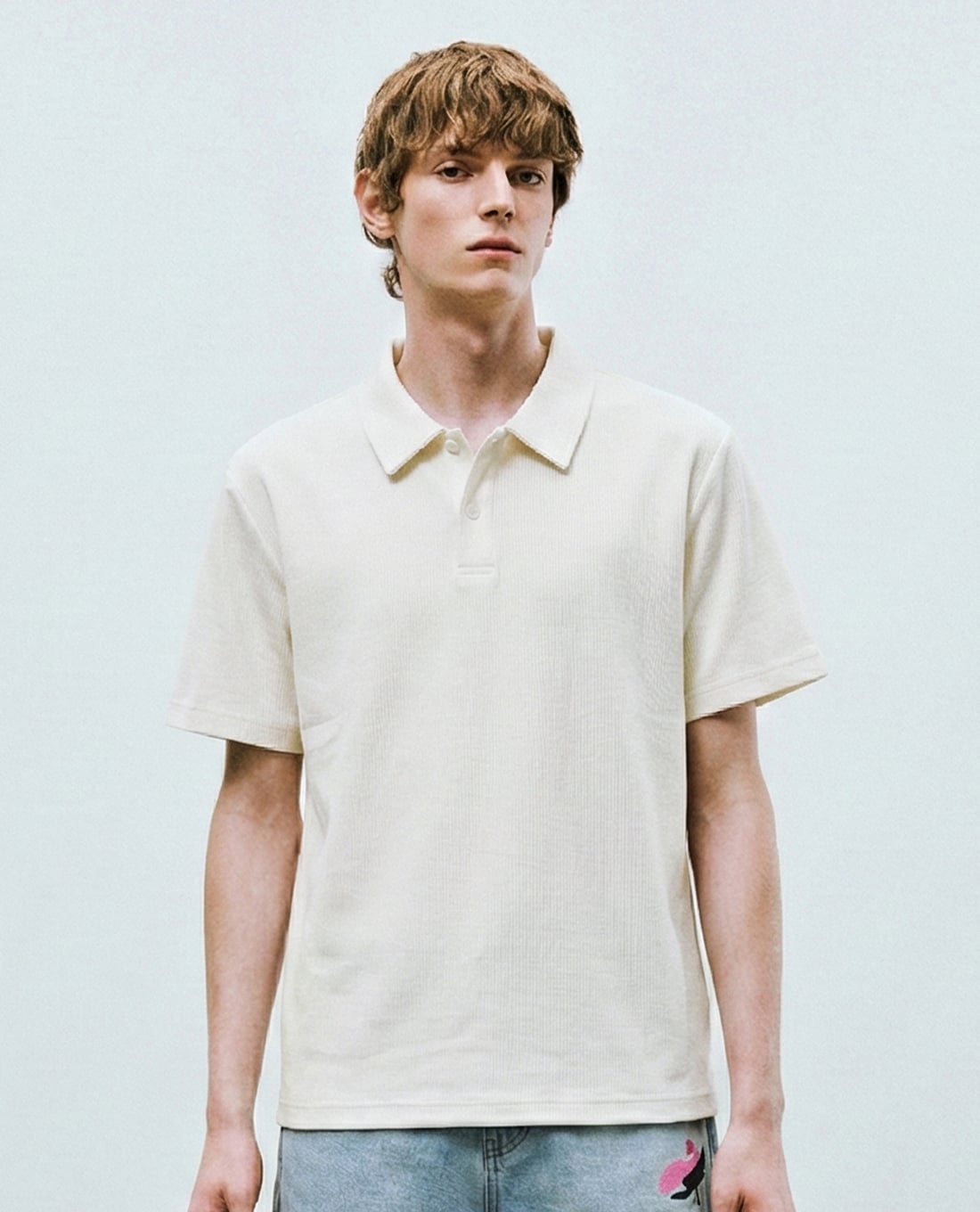 URBAN REVIVO - Áo polo nam cổ bẻ tay ngắn thanh lịch