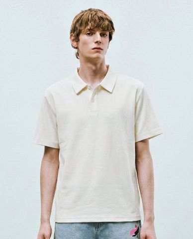  URBAN REVIVO - Áo polo nam cổ bẻ tay ngắn thanh lịch 