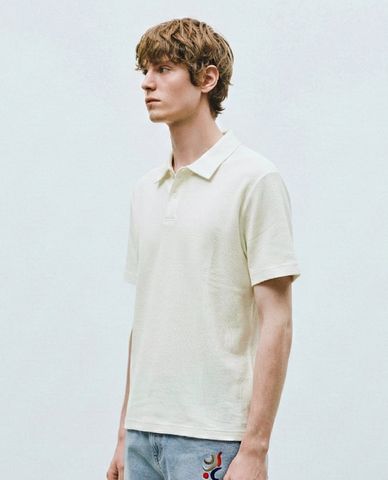  URBAN REVIVO - Áo polo nam cổ bẻ tay ngắn thanh lịch 