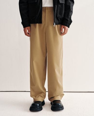  URBAN REVIVO - Quần nam ống rộng lưng thun hiện đại 