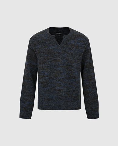  URBAN REVIVO - Áo sweater nam cổ V tay dài 
