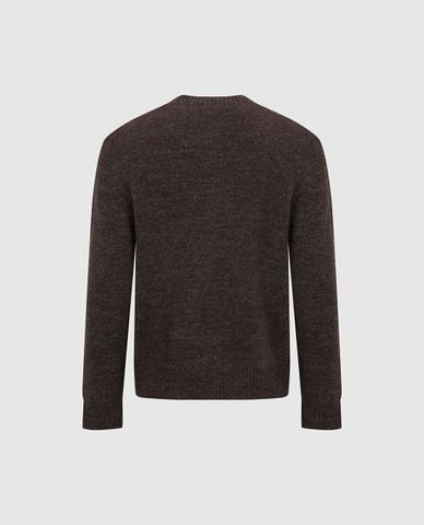  URBAN REVIVO - Áo sweater nam tay dài thêu chỉ tương phản 