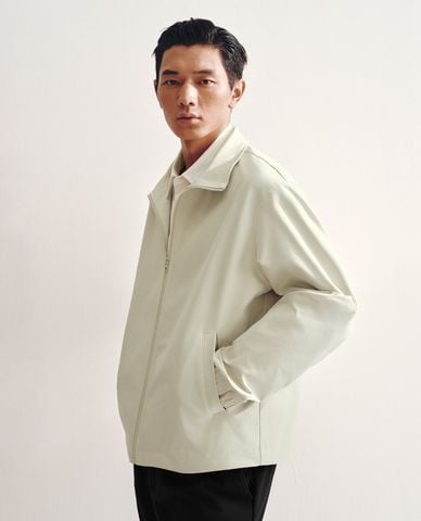  URBAN REVIVO - Áo khoác thể thao nam cổ cao khóa kéo 