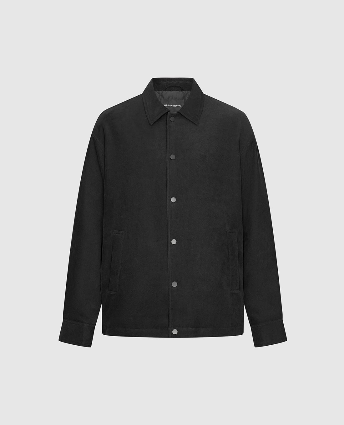 URBAN REVIVO - Áo khoác sơ mi nam cổ bẻ tay dài