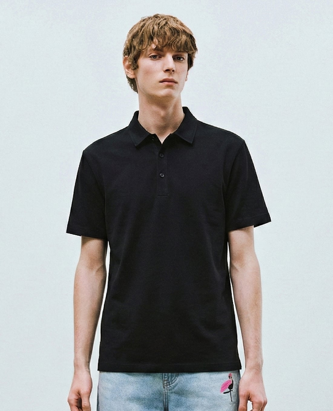 URBAN REVIVO - Áo polo nam cổ bẻ tay ngắn thanh lịch