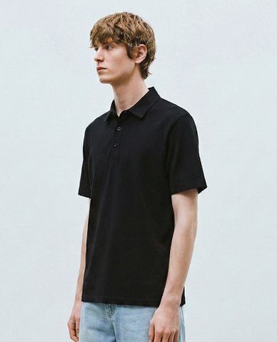  URBAN REVIVO - Áo polo nam cổ bẻ tay ngắn thanh lịch 