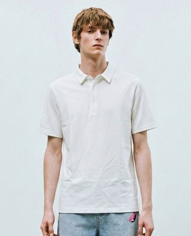  URBAN REVIVO - Áo polo nam cổ bẻ tay ngắn thanh lịch 