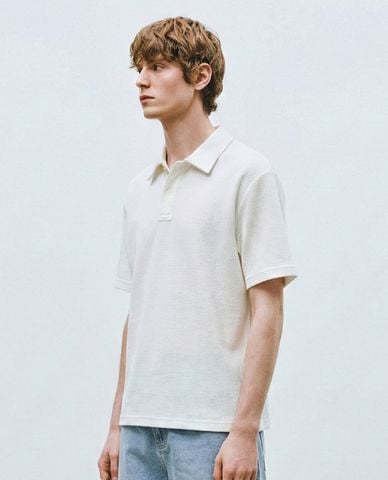  URBAN REVIVO - Áo polo nam cổ bẻ tay ngắn hiện đại 