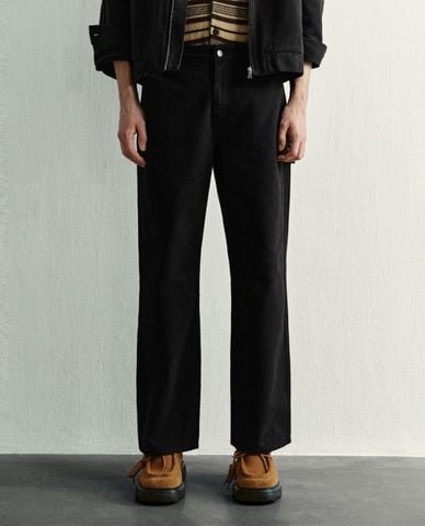  URBAN REVIVO - Quần jeans nam ống đứng cá tính 
