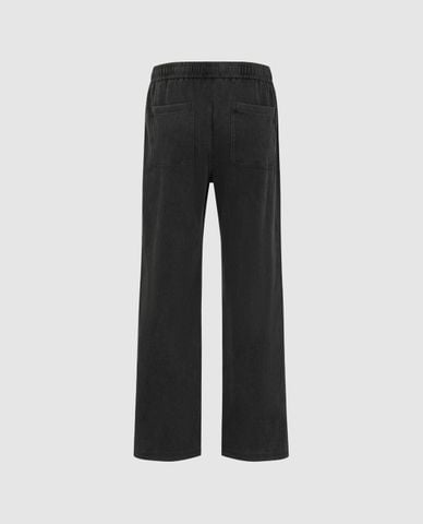 URBAN REVIVO - Quần jeans nam ống đứng lưng thun 