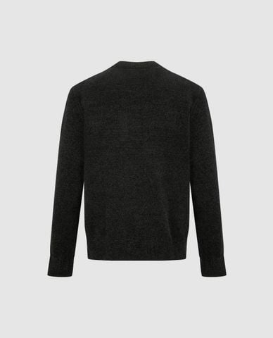  URBAN REVIVO - Áo dệt kim nam cổ tròn tay dài 