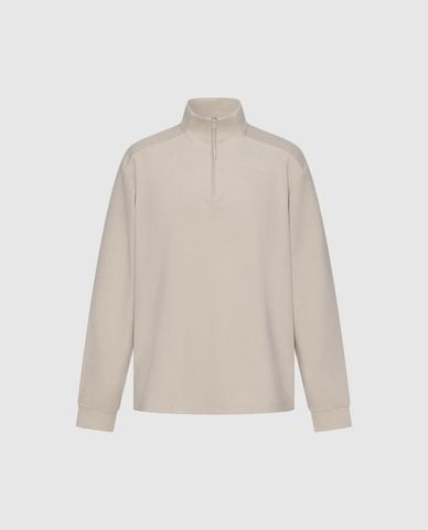  URBAN REVIVO - Áo sweatshirt nam cổ trụ khóa kéo 