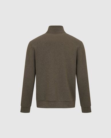  URBAN REVIVO - Áo sweatshirt nam cổ trụ khóa kéo 