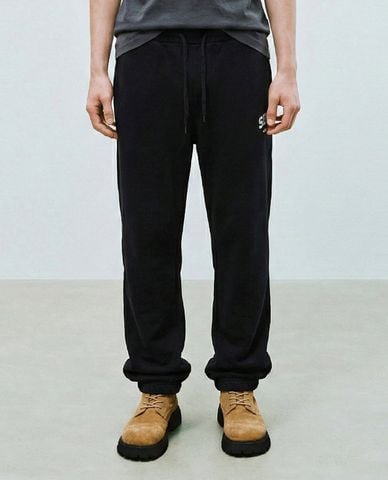  URBAN REVIVO - Quần jogger nam lưng thun phối dây rút 