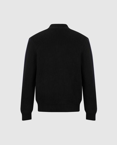  URBAN REVIVO - Áo khoác cardigan nam tay dài phối sọc 
