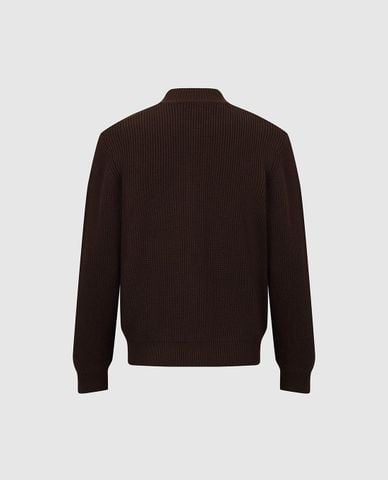  URBAN REVIVO - Áo khoác cardigan nam tay dài phối sọc 