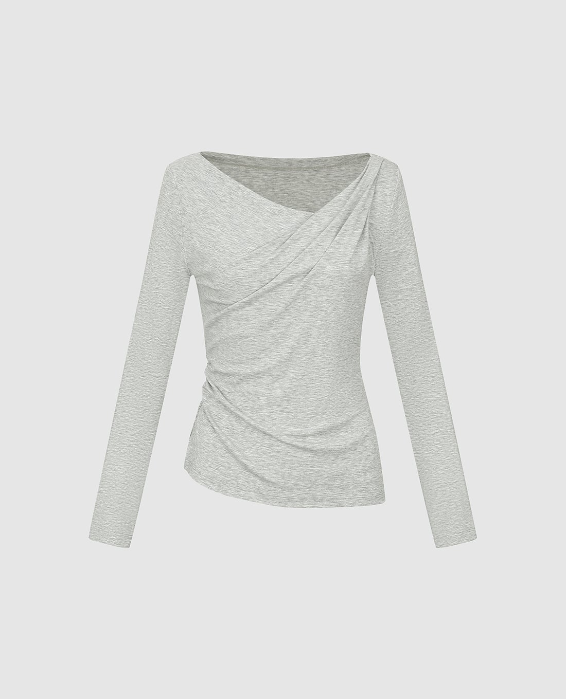 URBAN REVIVO - Áo kiểu nữ tay dài lệch vai vạt chéo