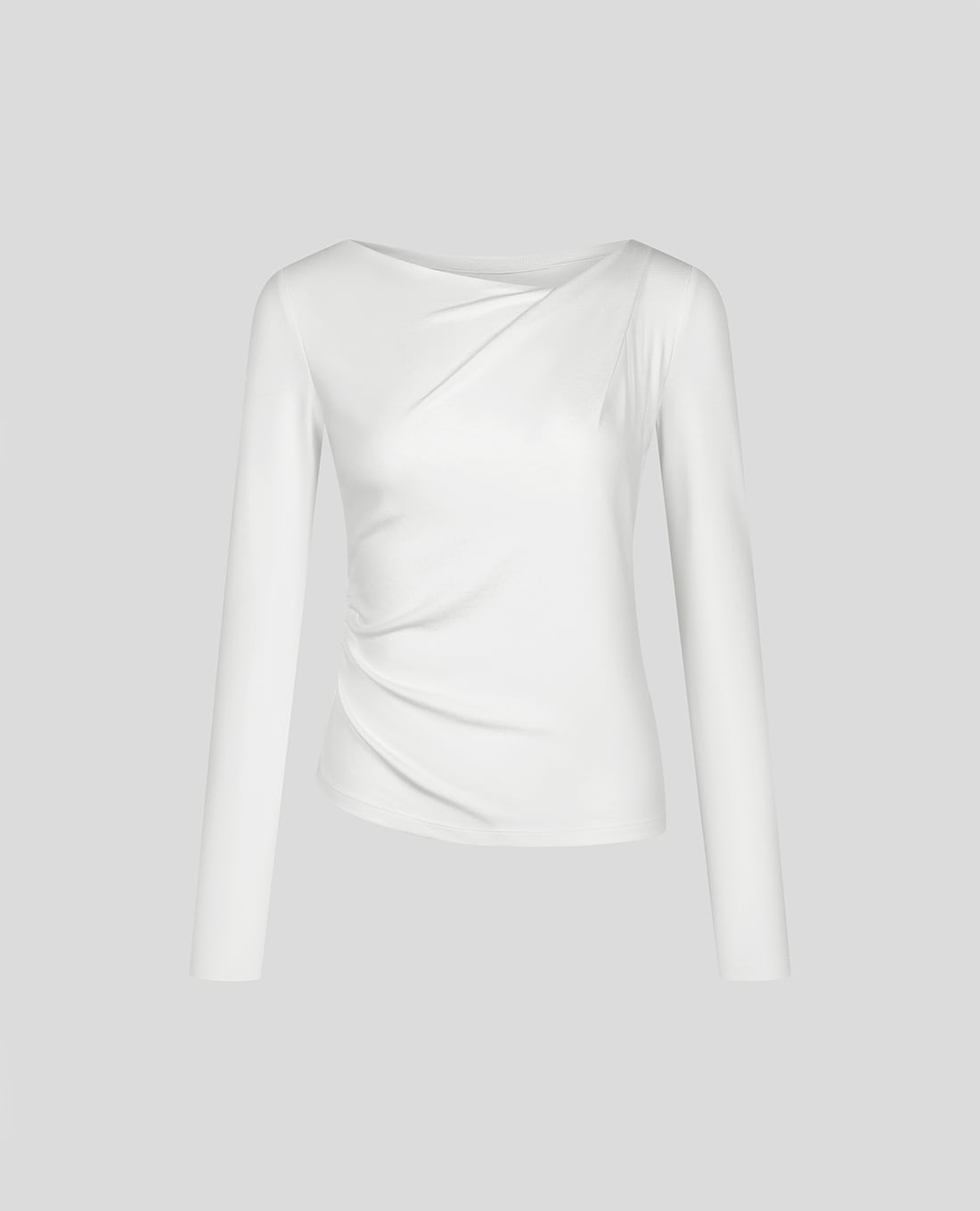 URBAN REVIVO - Áo kiểu nữ tay dài lệch vai vạt chéo