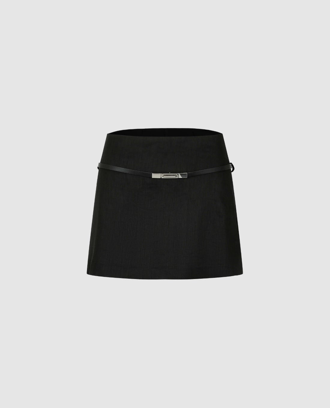 URBAN REVIVO - Chân váy chữ A mini kèm thắt lưng