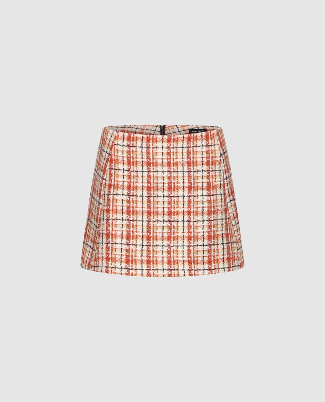 URBAN REVIVO - Chân váy chữ A mini họa tiết caro