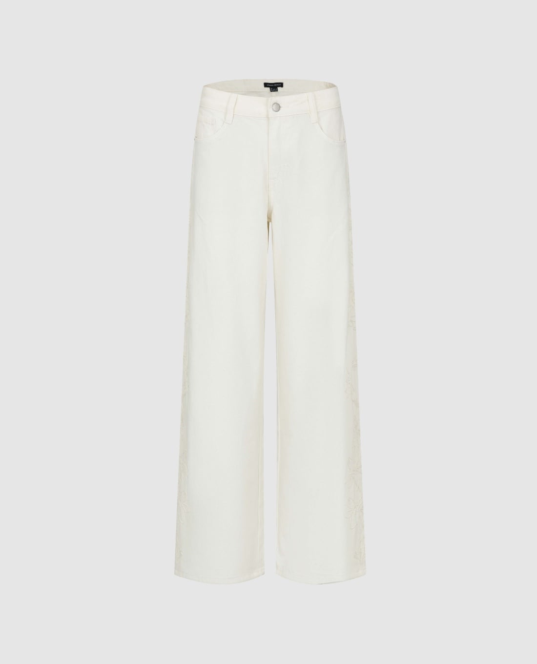 URBAN REVIVO - Quần jeans nữ ống rộng lưng cao