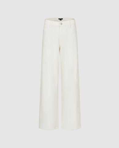  URBAN REVIVO - Quần jeans nữ ống rộng lưng cao 
