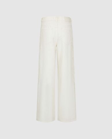  URBAN REVIVO - Quần jeans nữ ống rộng lưng cao 